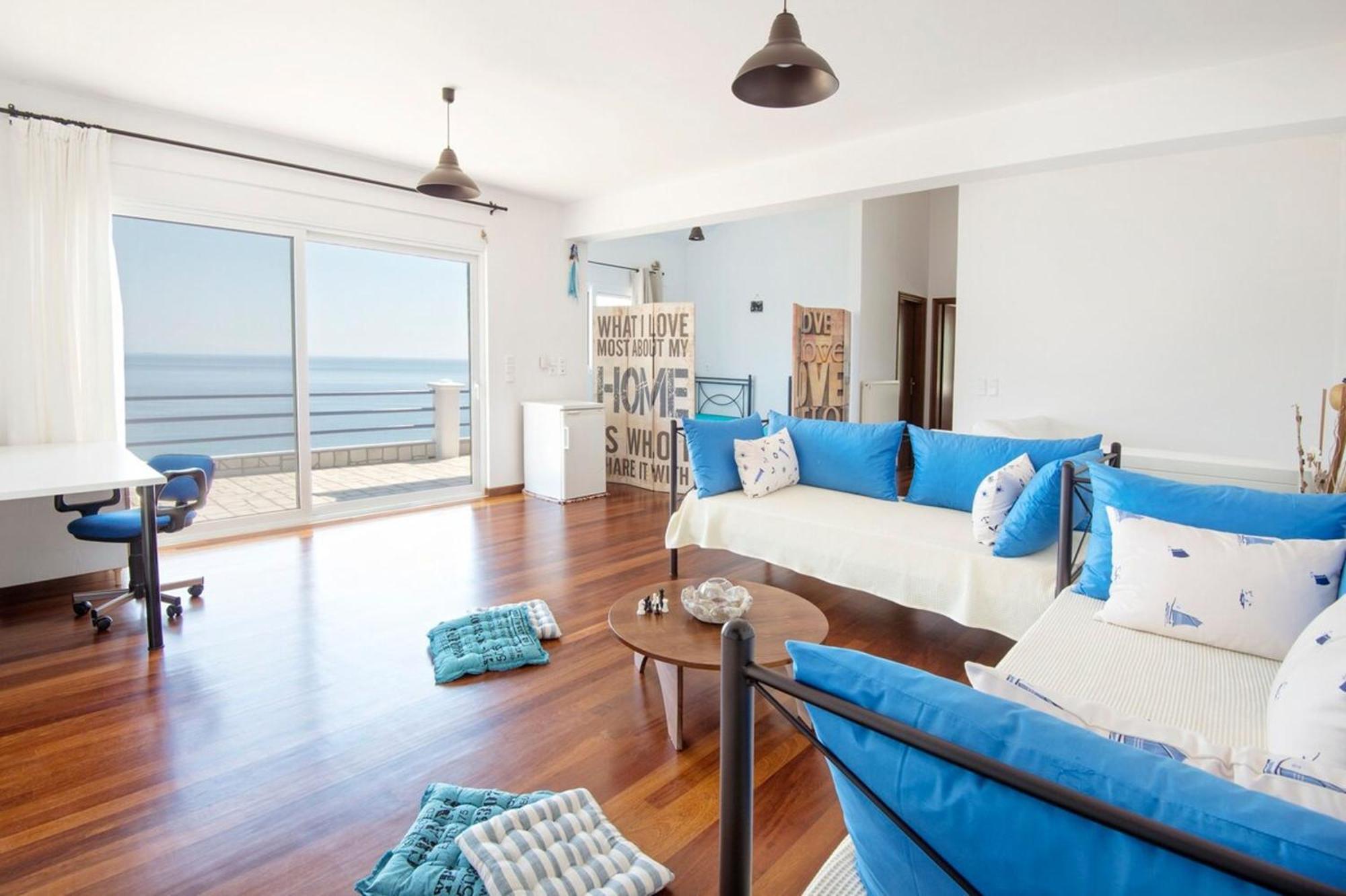 Blue Dream Seaside Villa With Superb Sea Views Κύμη Εξωτερικό φωτογραφία