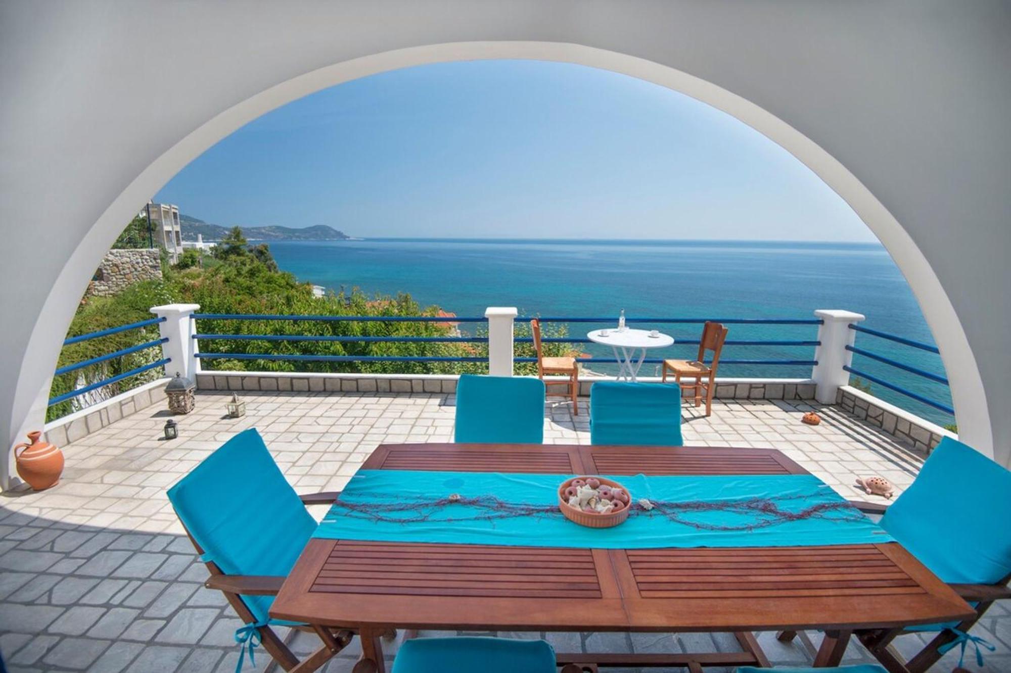 Blue Dream Seaside Villa With Superb Sea Views Κύμη Εξωτερικό φωτογραφία